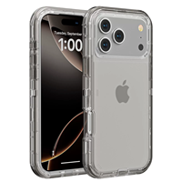 Coque de téléphone antichoc transparente intégrale 360° pour iPhone 17 Pro Max, coque de protection robuste pour iPhone 18 17 16 15 14