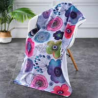 Wholesale Luxury Microfiber Suede Velour Large Size Beach Towel with Custom Reactive Full Printed Beach Towel