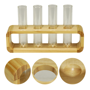 Premium Quality <span class=keywords><strong>Wood</strong></span> Factory Custom ized hand gefertigte polierte Massiv kiefernholz Labs Reagenzglas Rack Stand halter - Product Image 5