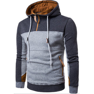 Sweat-shirt à capuche à manches longues pour homme, personnalisé, fermeture éclair complète, broderie, coupe normale, en coton léger, avec cordon de serrage - Product Image 6