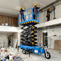 Plateforme élévatrice à ciseaux montée sur tricycle électrique, directement de l'usine, travail en hauteur, hydraulique, trois roues, plateforme élévatrice de marchandises