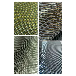 Glitter lines carbon Reflection Carbon fiber fabric Gold silver red blue green colored fabriccloth roll