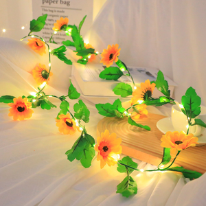 <span class=keywords><strong>Guirlande</strong></span> Lumineuse Solaire <span class=keywords><strong>LED</strong></span> pour Mariage, Jardin, Fête, Décoration de Fenêtre et Porte, <span class=keywords><strong>Guirlande</strong></span> Artificielle de Tournesols, IP65 pour Extérieur - Product Image 3