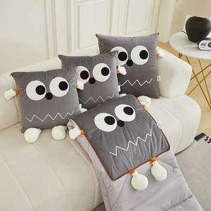 40*40cm tissu plié broderie grands yeux dessin animé figure détachable polyester jeter oreiller maison loisirs <span class=keywords><strong>couverture</strong></span> - Product Image 4