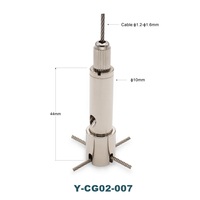 Attache de plafond réglable en laiton pour câble, avec ajusteur à filetage extérieur, pour luminaires et panneaux de plâtre à visser