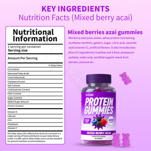 Gomas de proteína personalizadas profesionales Energy Boost Gummy Biotin Suplementos de colágeno Caramelo de crecimiento muscular - Product Image 6