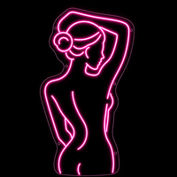 Enseigne néon LED personnalisée en forme de silhouette féminine sexy, rose, pour publicité murale, décoration de parc, bar, club, maison, salon de beauté, étanche IP65
