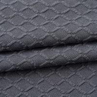 Proveedor Chino de Tela Elástica Jacquard Doble Teñida, 97% Poliéster, 3% Elastano, Transpirable, Sólida, 100D, Peso Medio