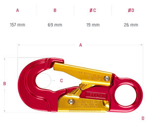 Mousqueton en aluminium forgé Mousqueton à double <span class=keywords><strong>action</strong></span> à verrouillage automatique 23 KN - Product Image 6