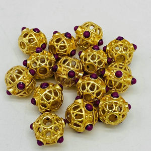 <span class=keywords><strong>Separador</strong></span> de agujeros grandes de latón chapado en oro para pulseras, cuentas de latón, conectores para fabricación de pulseras y collares, gran oferta - Product Image 1