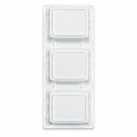Plateau de service à trois sections, plateau à apéritifs divisé en trois compartiments pour les fêtes, les fruits, les noix et les repas à la maison