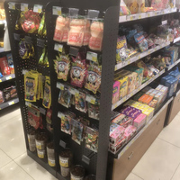 Crochet en métal sur pied, présentoir suspendu, étagère de supermarché, présentoir de gondole d'épicerie, prix d'usine