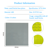 Plaques de base en gros compatibles avec toutes les grandes marques, petites plaques de construction compatibles avec les briques Lego, plaque de base 32X32