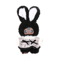 Cureplaneta Baby Three Absolute Black White Gray Bunny Plush Blind Box Monochrome Fashion Collectible Doll Mystery Gift