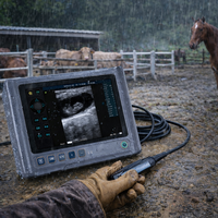 Appareil d'échographie vétérinaire étanche pour la détection de gestation chez les porcs et les bovins