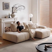 Canapé d'angle modulable en tissu, design moderne, assise large et confortable, dossier réglable, idéal pour villa, luxe et confort.
