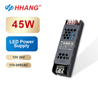 Alimentation LED 45W IP20 à tension constante AC 110V 220V DC 12V 24V, transformateur LED mince à découpage avec certifications CE BIS