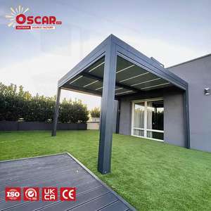 Pérgola Bioclimática Motorizada Moderna para Terraza, Patio y Techo, con Estructura de Aluminio y Función de Toldo - Product Image 1