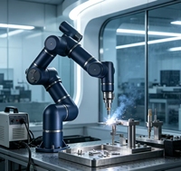 Bras robotique collaboratif pour la préhension et le placement, robotique industrielle avec panneau d'enseignement
