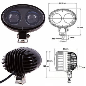 Luz de Trabajo con Punto de Luz Azul, 10v 80v, Luz de Seguridad Peatonal con Punto Rojo o Azul - Product Image 2