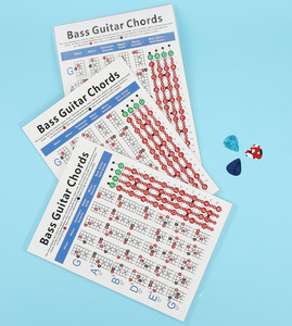 Nhà Sản Xuất Bán Buôn Hợp Âm Cho Guitar Hình <span class=keywords><strong>4</strong></span> Chuỗi <span class=keywords><strong>Bass</strong></span> Âm Thực Hành Hình Guitar Sticker Đàn Guitar - Product Image 2