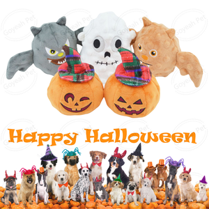 Halloween Squeaky peluche <span class=keywords><strong>perro</strong></span> juguete lindo calabaza fantasma murciélago cachorro peluche juguete - Product Image 2