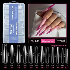 <span class=keywords><strong>Uñas</strong></span> <span class=keywords><strong>Postizas</strong></span> Adhesivas Transparentes de Gel Suave, Formato Tubo, Ligeras y Alargadas, 240 Piezas, Tamaño XXXL, Finas, <span class=keywords><strong>para</strong></span> Arte de <span class=keywords><strong>Uñas</strong></span> - Product Image 6