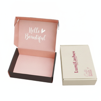 Maßgefertigte F-Flute Weiße Wellpappe Kosmetik-Verpackungsbox CMYK-Bedruckt Selbstklebender Geschenkkarton