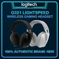 Casque de jeu Logitech G321 circum-auriculaire avec coussinets en cuir, double mode, sans fil 5.2 pour PC et e-sport