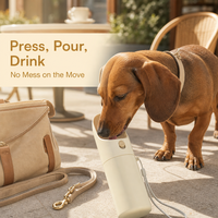 Bouteille d'eau portable en acier inoxydable de 400 ml pour animaux de compagnie, tasse à eau isolée pour chiens et chats, pour les voyages, les promenades et les sorties en plein air