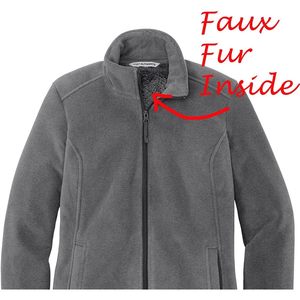 Vestes polaires personnalisées ultra chaudes pour femmes automne/hiver col montant motif décoration rembourrage polyester - Product Image 5