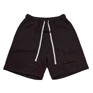 High Quality Cotton Fleece Plain <b>Mens</b> Sweat Joggers Custom <b>Towel</b> Embroidery logo Oversized <b>Men's</b> Sports <b>Shorts</b> - Product Image 2