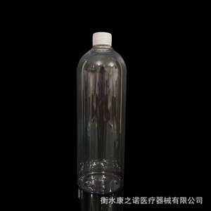 Botella cilíndrica transparente de 1000 ml para mascotas con tapa de rosca para líquidos cosméticos, fabricante de Hebei - Product Image 1