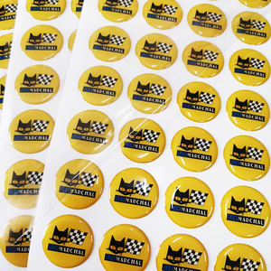 주문 인쇄 자동 로고 UV 저항하는 3D PVC 에폭시 명확한 원형 스티커 돔 에폭시 스티커 장 - Product Image 4