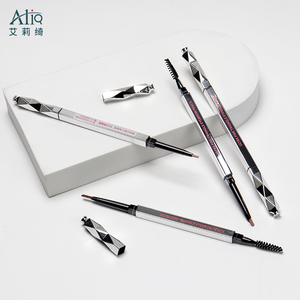 Personalizado coreano de doble cabeza Micro ojo lápiz de cejas marcador con 2 en 1 Etiqueta Privada triángulo de 1,5mm cejas lápiz con cepillo - Product Image 4