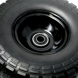 Solid Garden <b>Cart</b> <b>Wheel</b> 410/350-4 PU Foam Tire High Wear Resistant For Tools - Product Image 5
