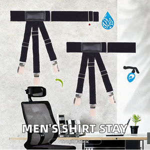 <span class=keywords><strong>Porte</strong></span>-<span class=keywords><strong>jarretelles</strong></span> élastique de haute qualité pour hommes support de queue de chemise réglable avec <span class=keywords><strong>6</strong></span> pinces de verrouillage antidérapantes bretelles durables - Product Image 2