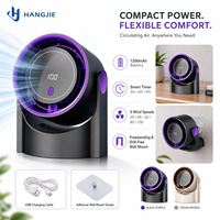 Nouveau ventilateur de bureau sans pales 2026, turbo, USB, portable, avec affichage numérique, pour un flux d'air rapide, idéal pour la maison, le bureau et les dortoirs