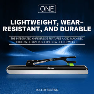 <span class=keywords><strong>Patines</strong></span> de velocidad profesionales con logotipo personalizado, ajustables, desmontables, con cuchilla de <span class=keywords><strong>hielo</strong></span> reemplazable, de alta dureza, resistentes al desgaste, de aluminio aeronáutico. - Product Image 3