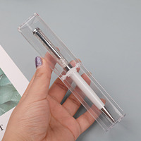Vente en gros bon marché étui à stylo transparent en plastique boîte d'emballage de stylo triangle pour stylo à bille en cristal