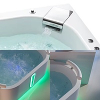Baignoire Triangle en Acrylique avec Cascade, Jets de Massage et Fonction Bulles, Vente en Gros Usine
