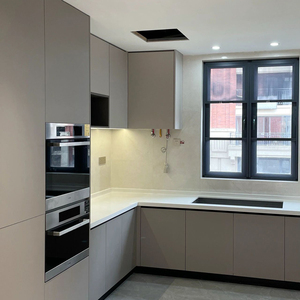 White Shaker PVC Modern High Gloss Acrylic Designs Kitchen Cabinet Sets whole home customized design