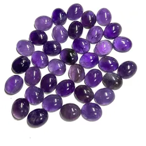 Natürlicher lila Amethyst stein flacher Boden ovaler Cabochon 10x12mm Original 100% Edelstein für Schmuck