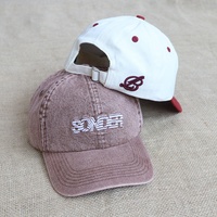Casquettes de baseball unisexe en denim à 6 panneaux, style Dad Hat, en coton lavé, bicolores, avec logo brodé personnalisé, pour le sport, vente en gros, faible MOQ