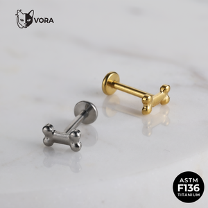 Piercing Minimalista de Titanio sin Rosca, Sin Piedra, con Forma de Hueso de Zorro, Caballo, Espina de Pescado, Tipo Labret - Product Image 3
