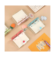 Cahier créatif, mignon et transparent, à 3 anneaux, pour étudiant, fournitures scolaires Kawaii