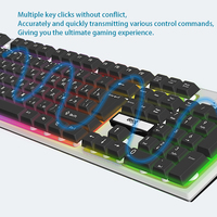 Clavier et souris de jeu à LED arabes personnalisés Combo souris et clavier de jeu optiques ergonomiques pour ordinateur de bureau