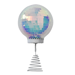 Étoile de Noël sphérique pour le sommet de l'arbre, dégradé bleu lac, ornement circulaire pour la décoration de fête de Noël à la maison - Product Image 1