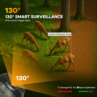 Caméra de surveillance de la faune VOOPEAK 4G LTE, alimentée par énergie solaire 4W, streaming en direct 2.5K, caméra de chasse, surveillance de sécurité en extérieur