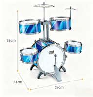 5-piece Large High-quality Best-selling Kids' Simulation Metal Musical Instrument Children's Jazz Drum Set Toy